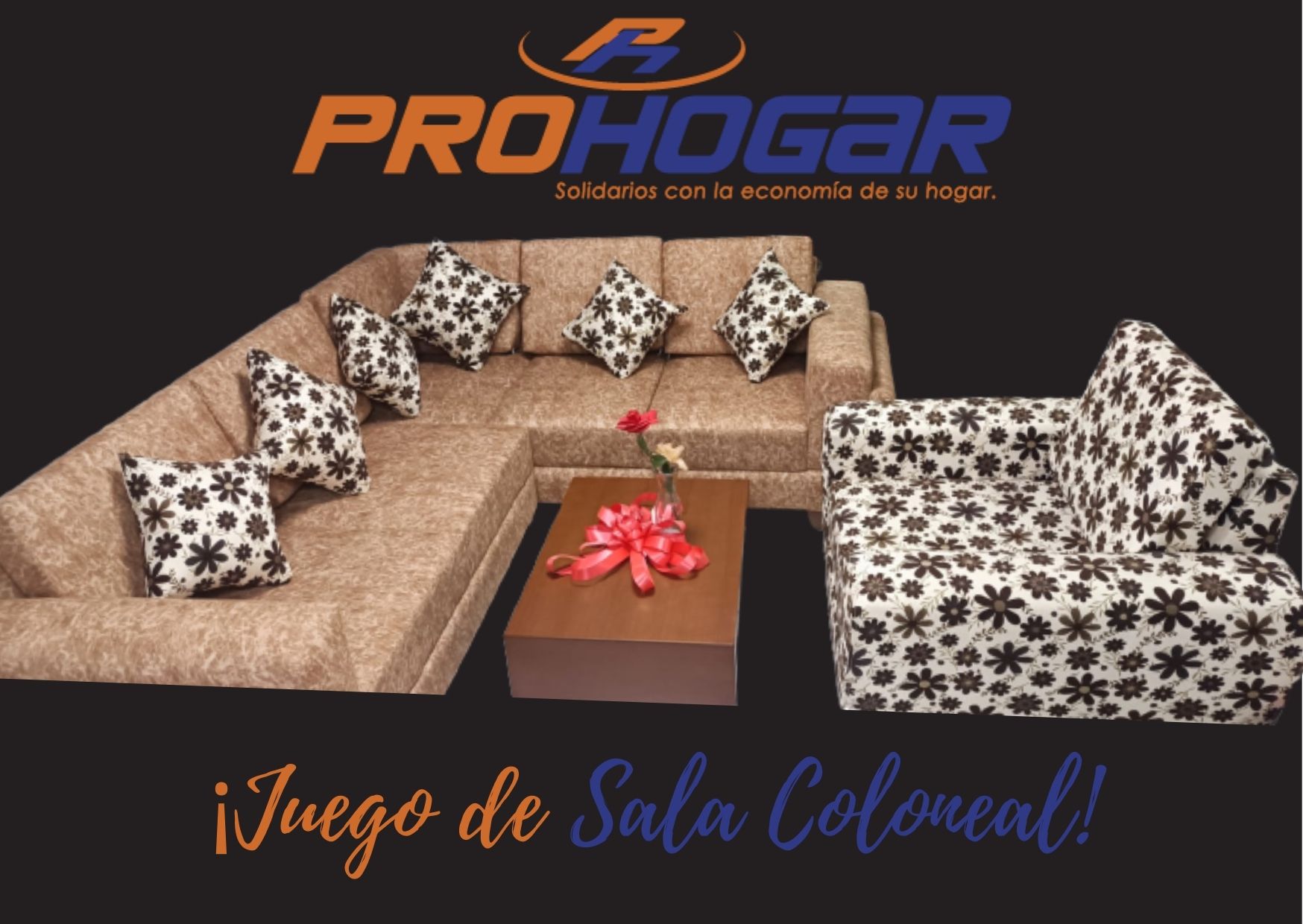 JUEGO MUEBLES PARA SALA COLONEAL